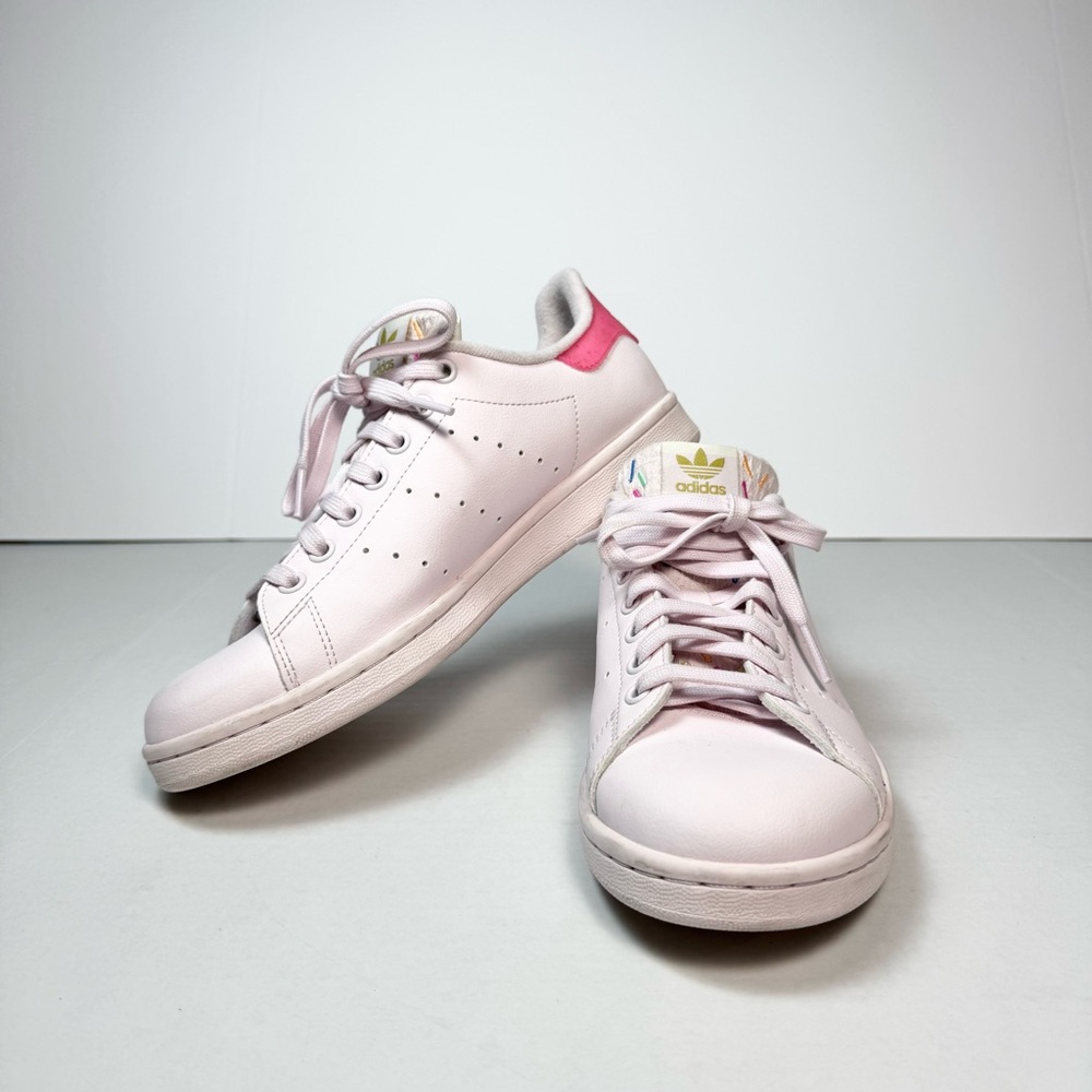 RARE Adidas Stan Smith Special Edition Trainer Sneakers Pink Sz 8 - Picture 3 of 12